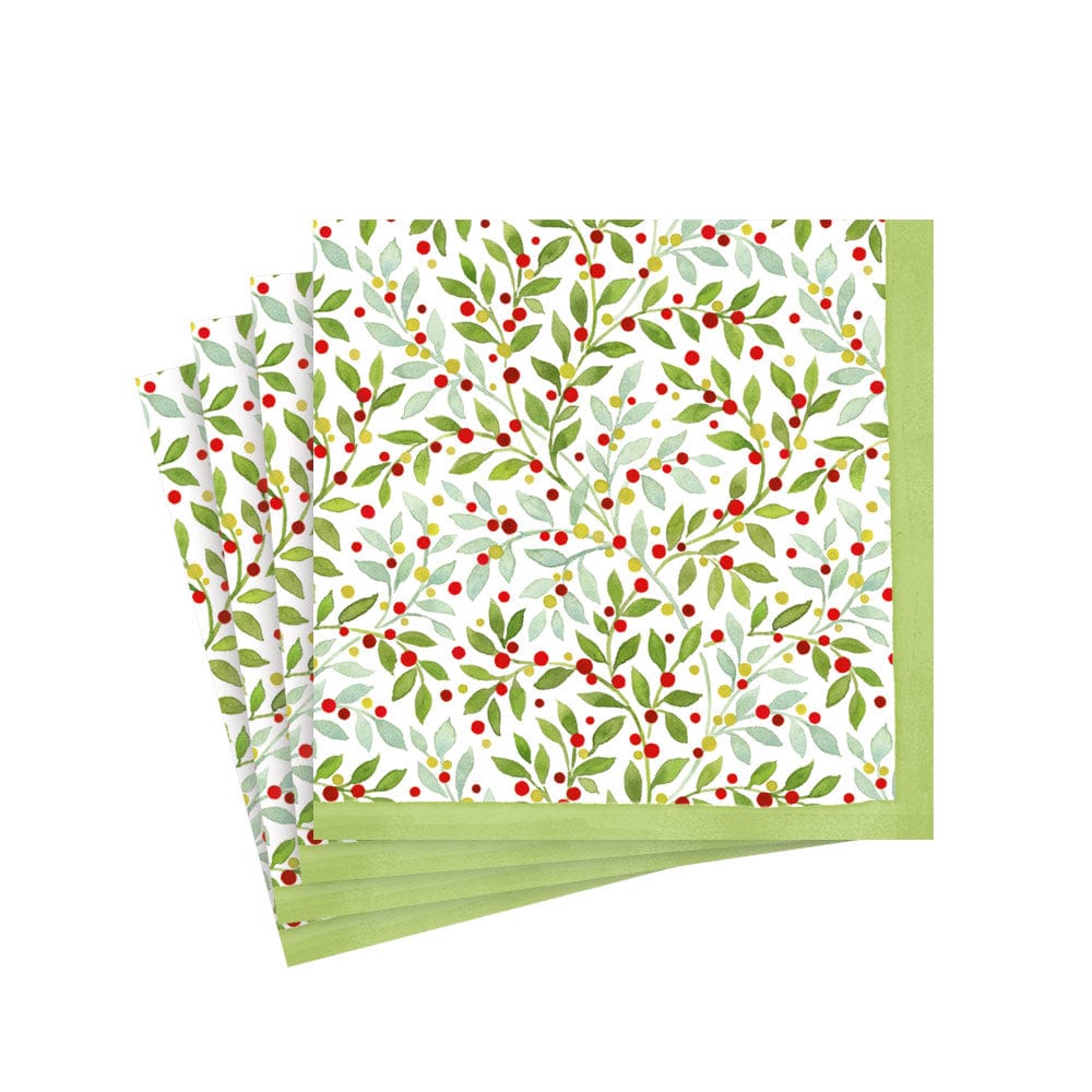 Caspari 17220C Twining Greenery Cocktail Napkins