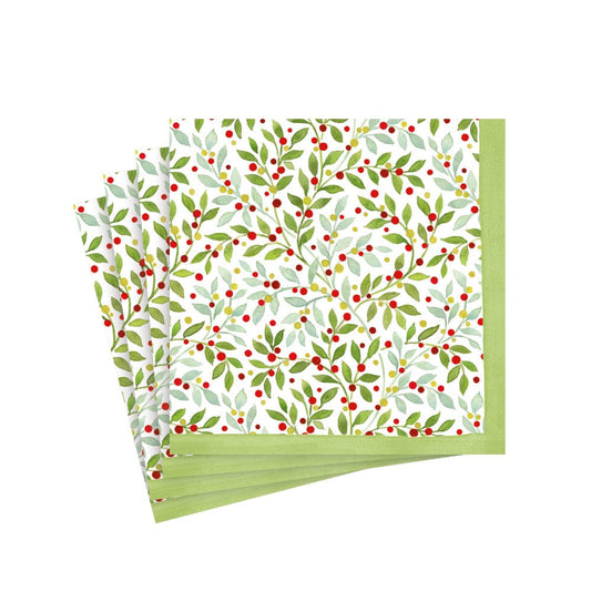 Caspari 17220C Twining Greenery Cocktail Napkins