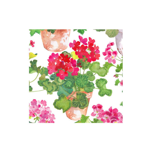 Caspari 17320C Trailing Geranium Cocktail Napkins