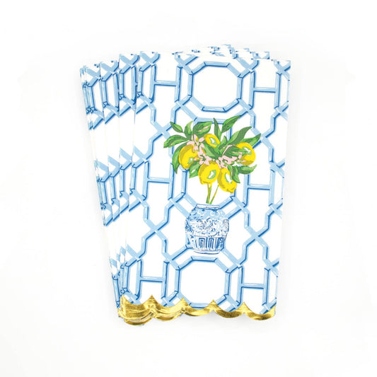 8 Oak Lane EC136LGNR Paper Guest Towels  - Lemon Ginger