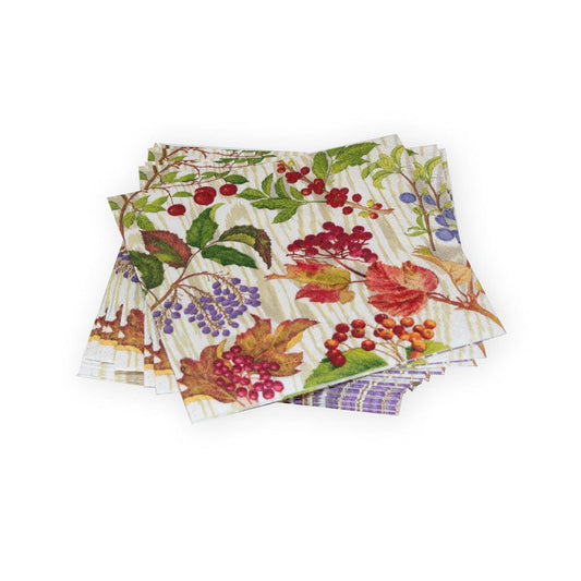 Caspari 17740 Berry Botanical Taupe Napkin