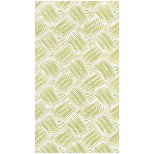 Caspari 17962 Basketry Moss Green Paper Linen Napkins