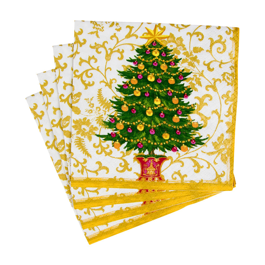 Caspari 18100 Gilded Tree Napkins