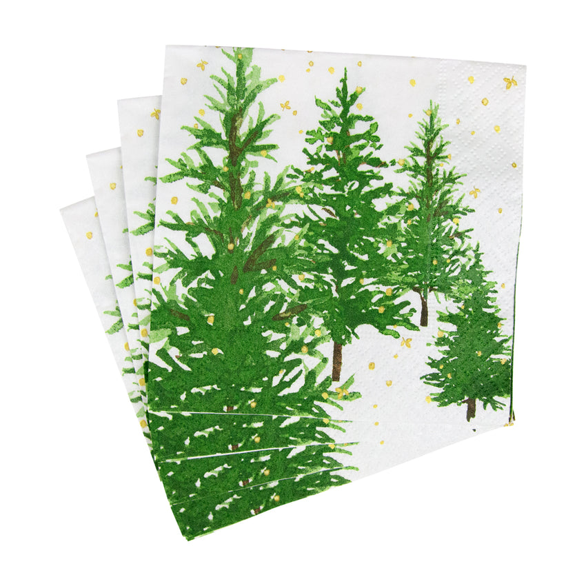 Caspari 18150 White Christmas Napkins