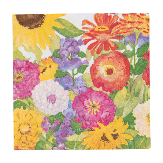 Caspari 18380C Midsummer Blooms Cocktail Napkins