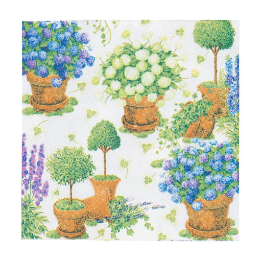 Caspari 18390 Potted Hydrangeas Napkins
