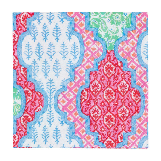 Caspari 18440 Provencale Cotton Pink Multi Napkins