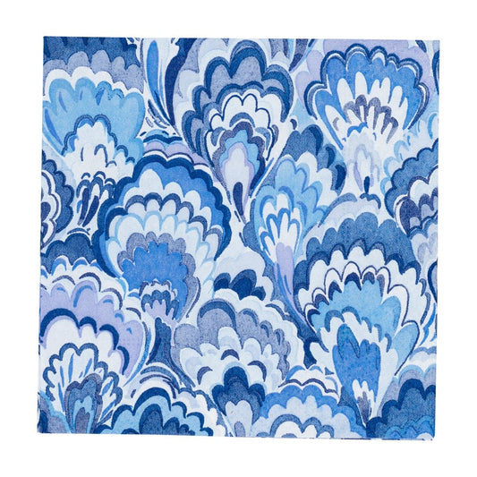 Caspari 18451 Marbled Ceramica Indigo Napkins