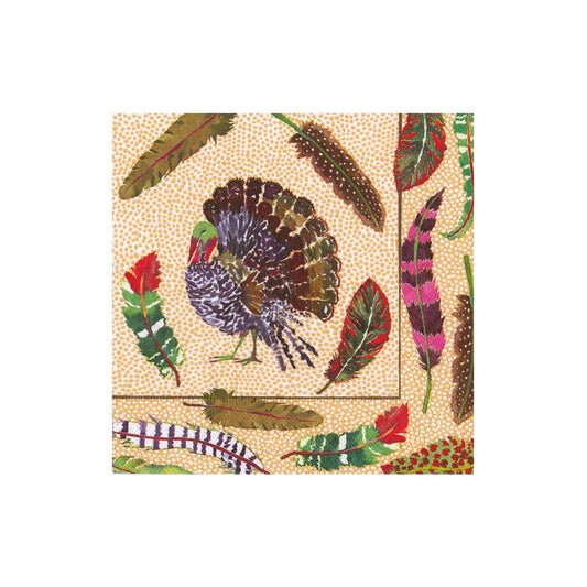 Caspari 18720 Plumage Napkins