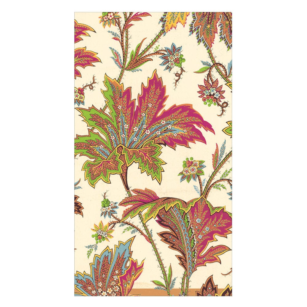 Caspari 18760 Paisley Leaves Ivory Napkins