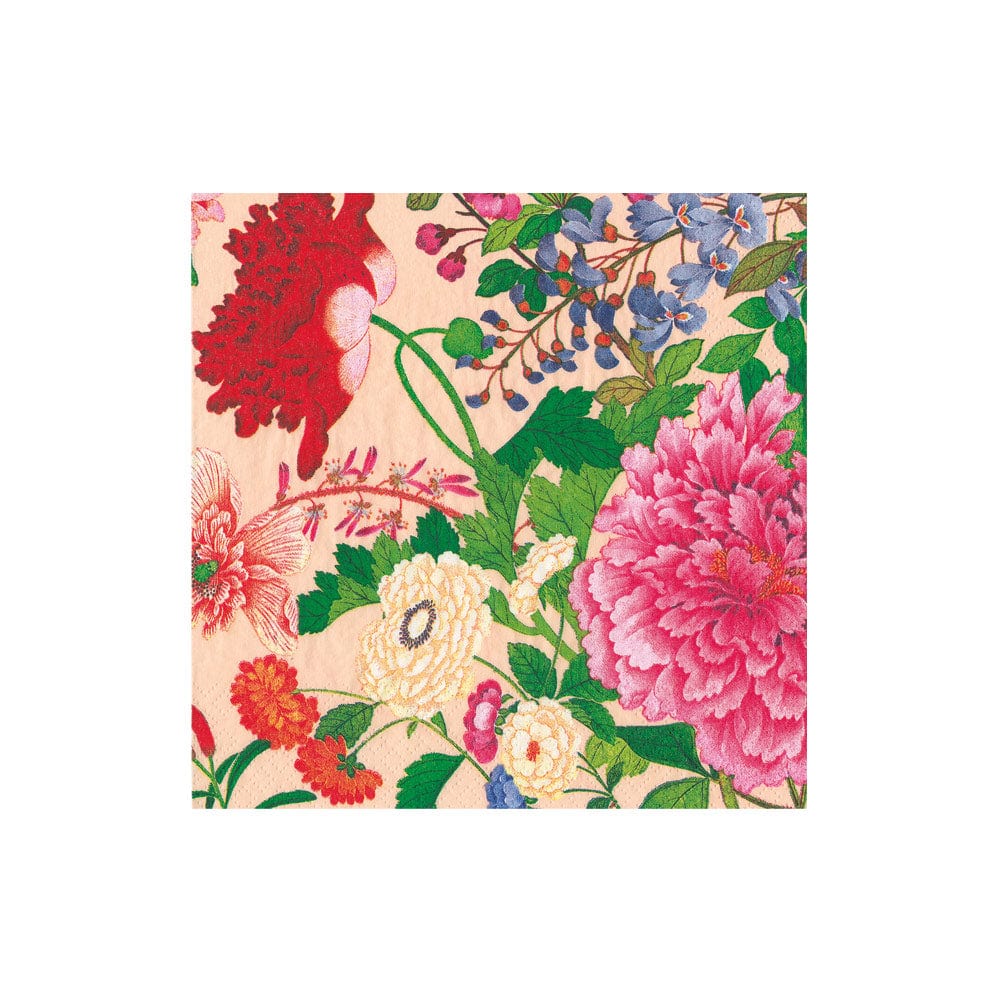 Caspari 18960 A Profusion of Flowers 2 Napkins - Shell Pink