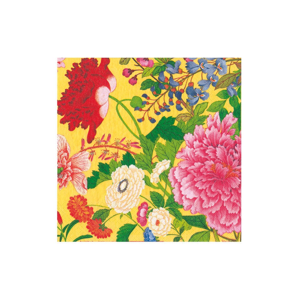 Caspari 18961 A Profusion of Flowers 2 Napkins - Yellow