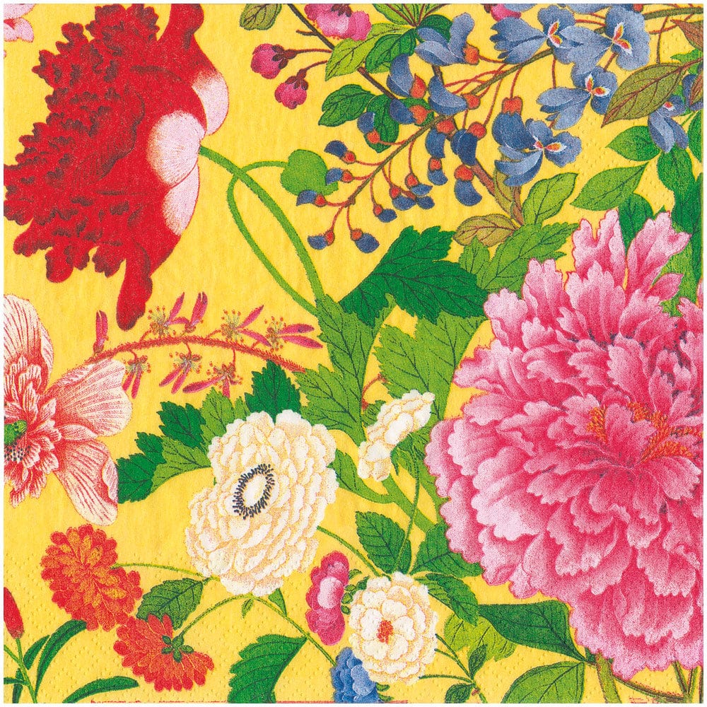 Caspari 18961 A Profusion of Flowers 2 Napkins - Yellow