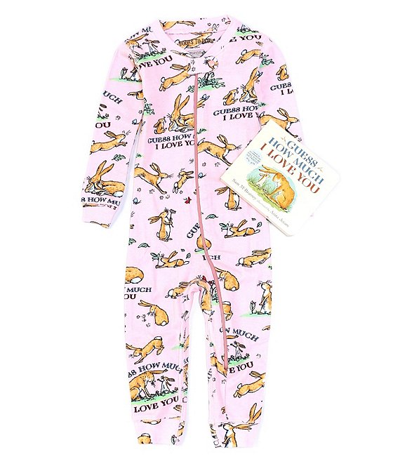 Hatley Books To Bed Guess How Much I Love You  Book and Coverall Set - 6M-12M