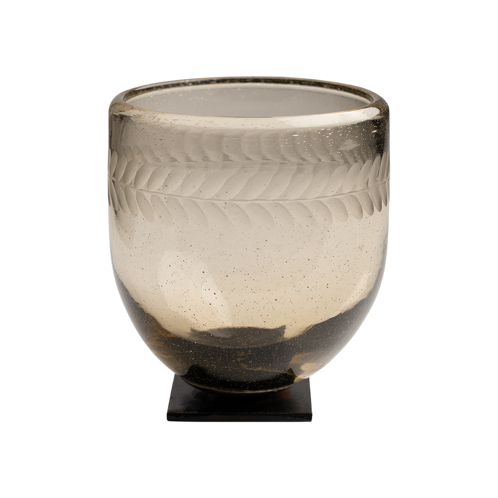 Jan Barboglio 1925CL Alfonso Votive w/Laurel Etched On Stand