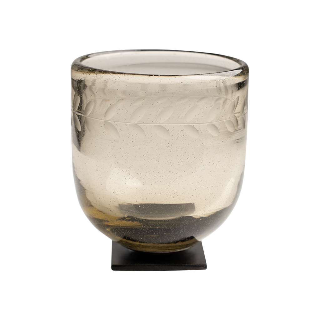 Jan Barboglio 1926CL Maura Votive w/Laurel Etched On Stand