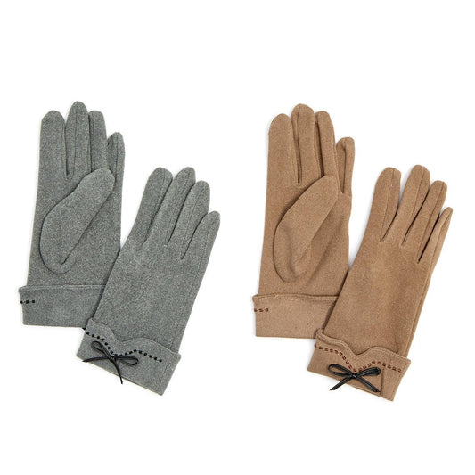2 Chic 201285-20 Cuff and Bow Gloves
