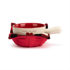 Demdaco 2020230393 Warms the Soul Soup Crock & Bowl Cozy