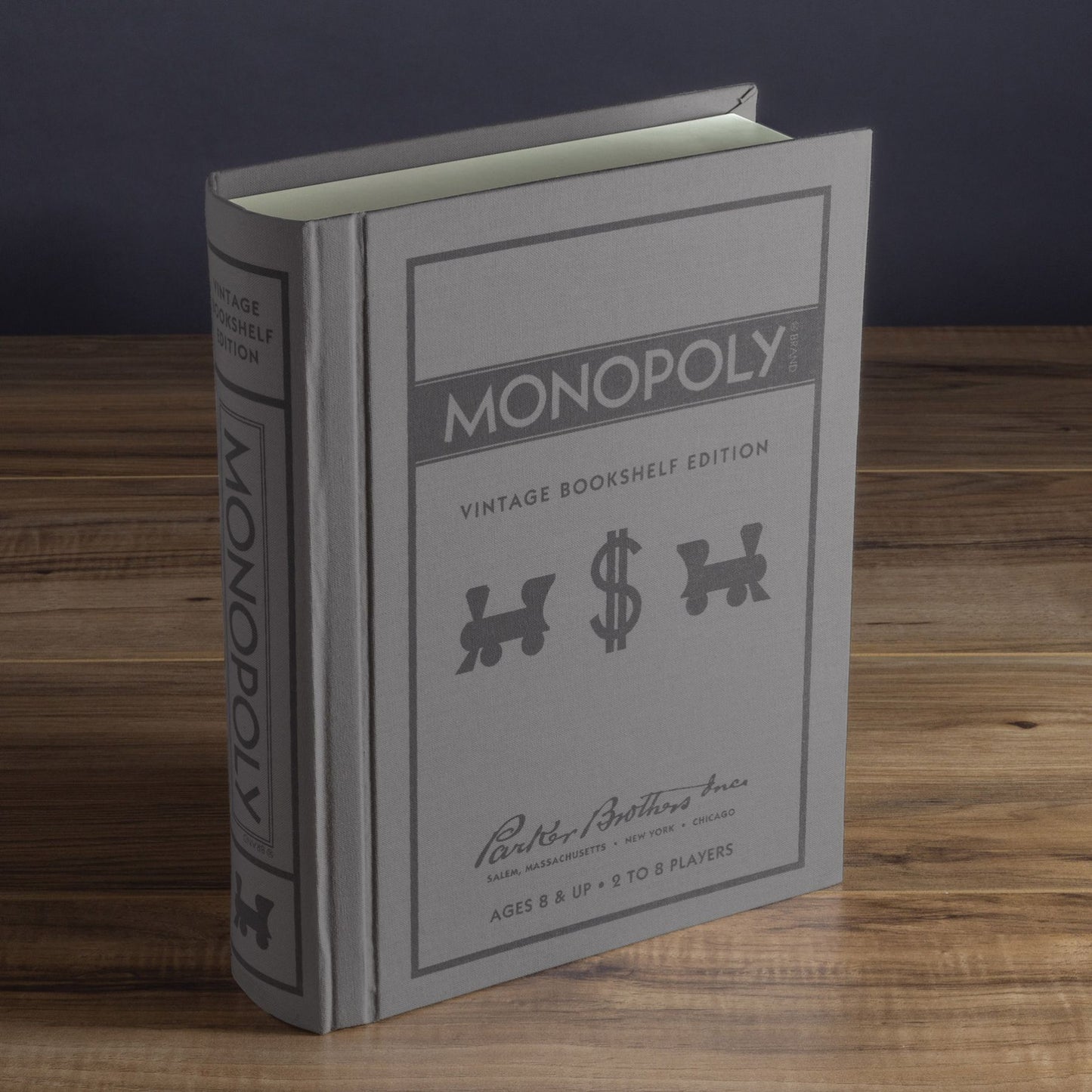 WS Game Company 21410VAC Vintage Bookshelf Edition Game - Monopoly