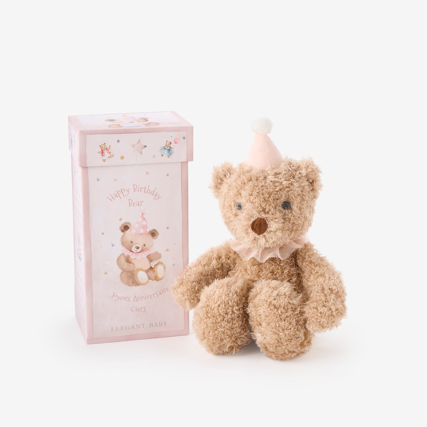 Elegant Baby Birthday Bear in a Gift Box