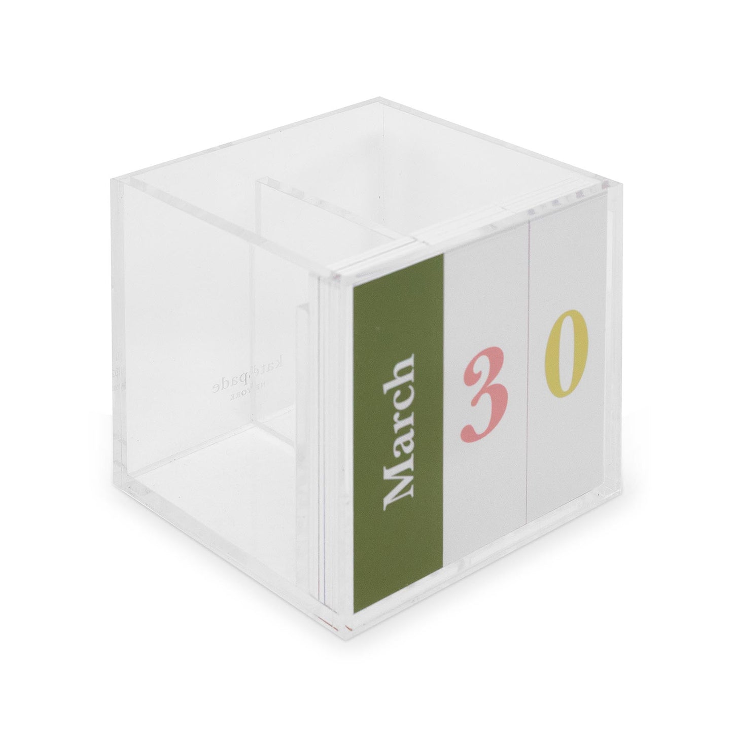Kate Spade 266078 Colorblock Perpetual Calendar Acrylic Holder