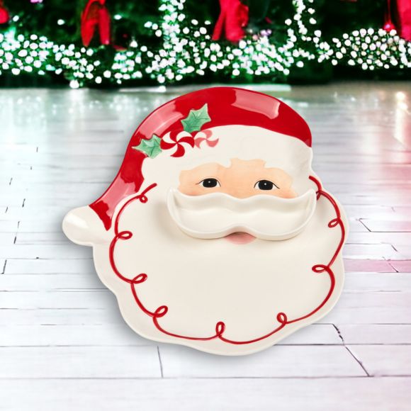 December Diamonds 29-29071 Sprinkles Santa Platter