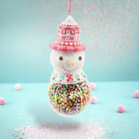 December Diamonds 29-29308 5" Snowman Bubblegum Ornament