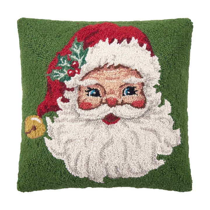 Peking Handicraft 31SJM1119 Red Hat Santa Hook Pillow