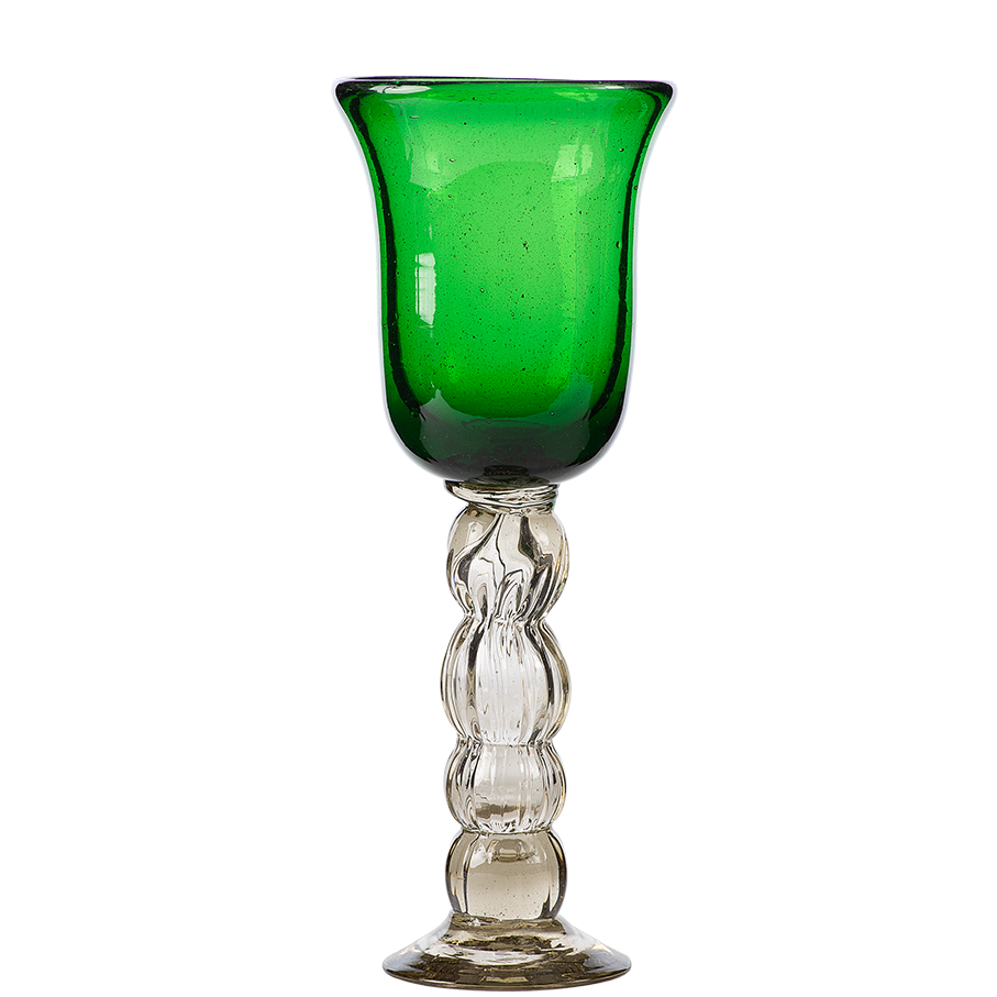 Jan Barboglio 3257GR Pera Goblet - Green