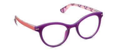 Peepers 3392 Daphne - Purple/Coral Check