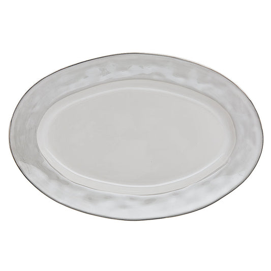 Skyros Design 3827 Azores Small Oval Platter- Greige Shimmer
