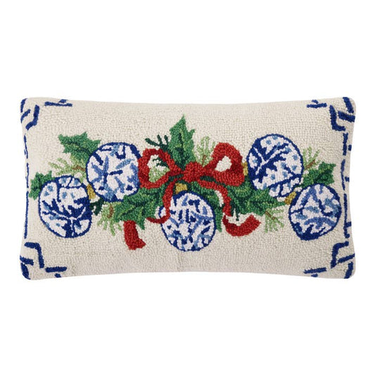 Peking Handicraft 31SJM11016C22OB Chinoiserie Ornaments Hook Pillow 12" x 22"