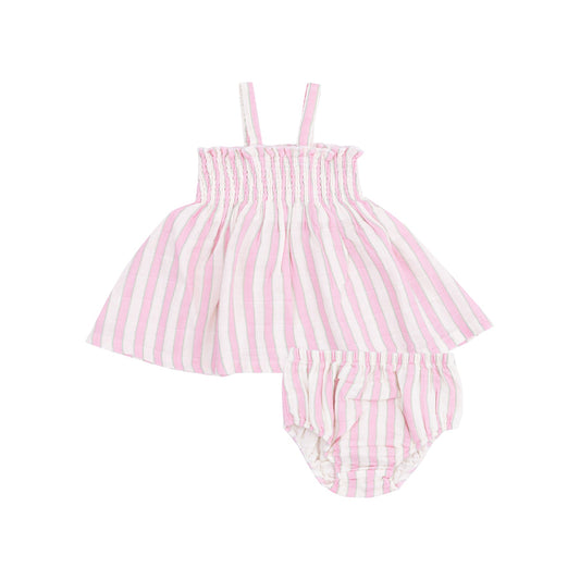 Angel Dear 403-S25-CSS Candy Stripe Smocked Top & Bloomer