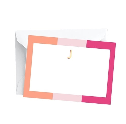 Mary Square Initial Notecard Set