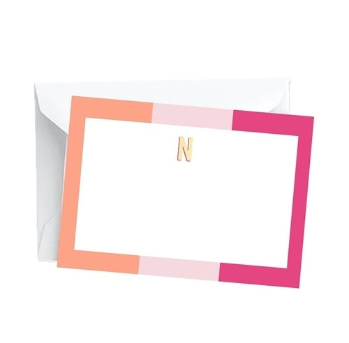 Mary Square Initial Notecard Set