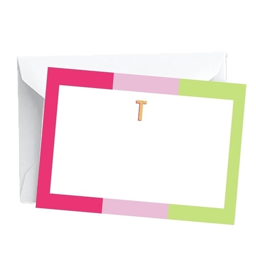 Mary Square Initial Notecard Set