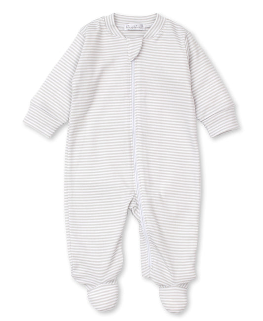 Kissy Kissy 44104STZ Stripes Zippered Footie - Silver