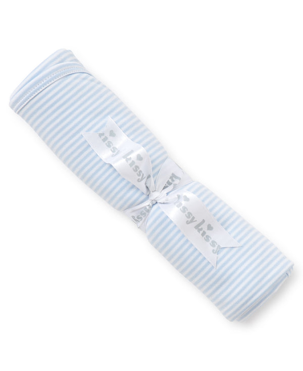 Kissy Kissy Stripes Blanket - Blue