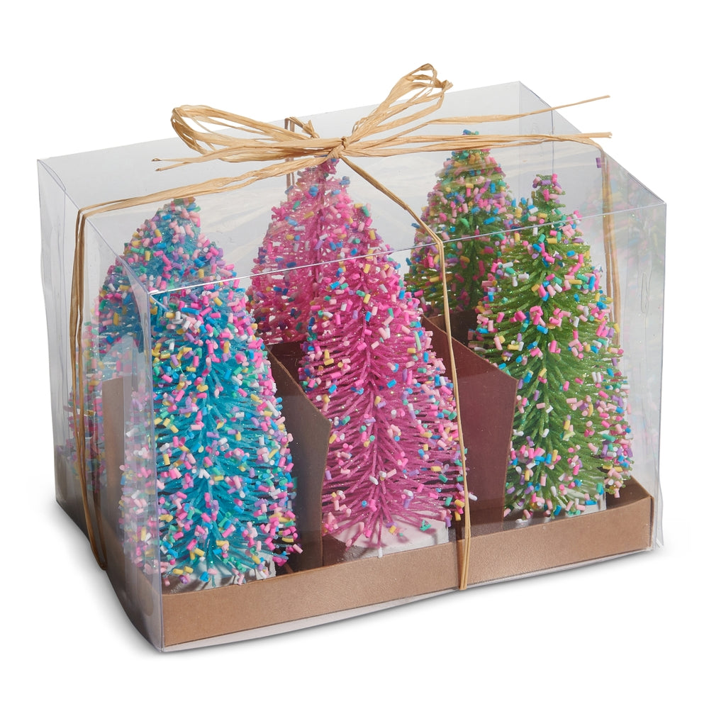 Raz Imports 4506677 Bottle Brush Tress w/ Sprinkles - Box of 6