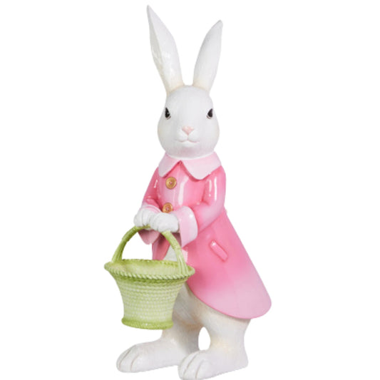 RAZ 4510274 15.5" Bunny in Pink Jacket