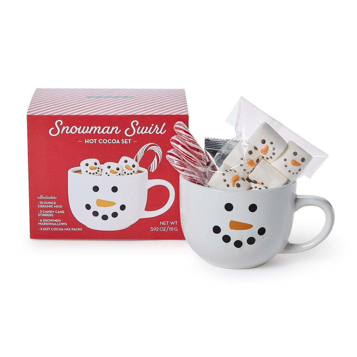 Cupcakes & Cartwheels 45149 Snowman Swirl Hot Cocoa Set
