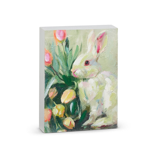 RAZ 4515942 10" Tulip Rabbit Block