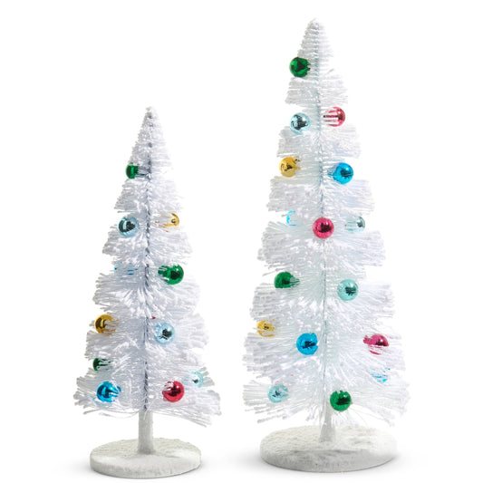 Raz Imports 4516728 Bottle Brush Trees w/Multicolor Ornaments