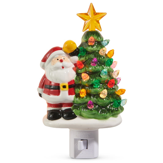 Raz Imports 4519203 Santa With Tree Night Light