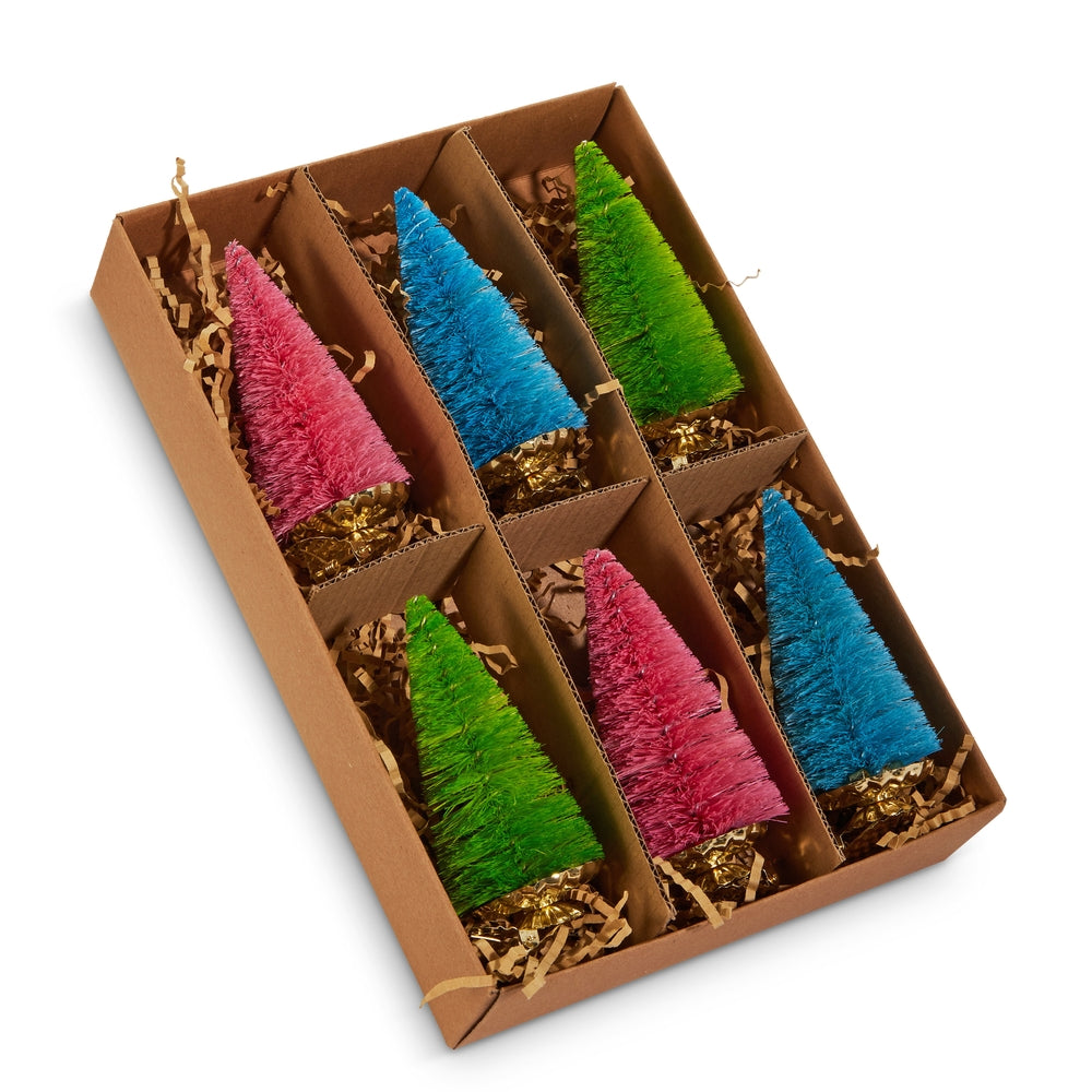 Raz Imports 4520083 Box of Multicolored Tree Clip Ornaments - Set of 6