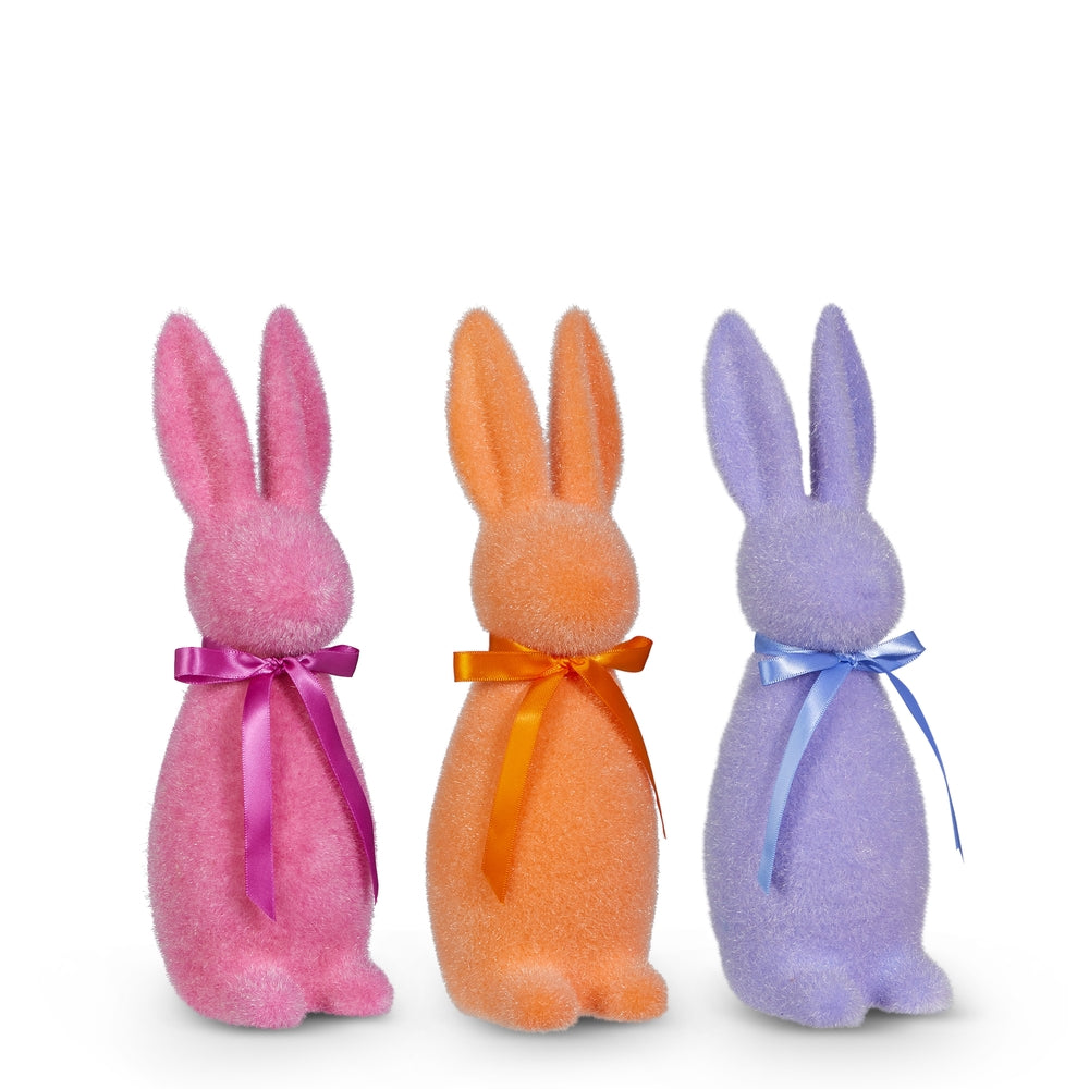 RAZ Imports 4540711 Sherbet Flocked Bunny - 11.5"
