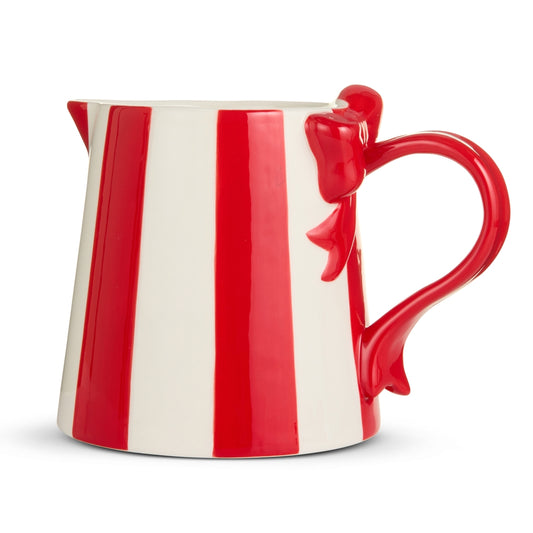 RAZ 4611754 Striped Bow Pitcher