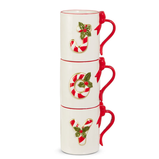 RAZ 4611769 JOY Stackable Mugs - Set of 3