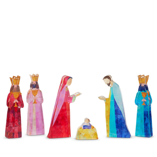 RAZ 4628052 Night of the Kings Acrylic Cut Out Nativity Set