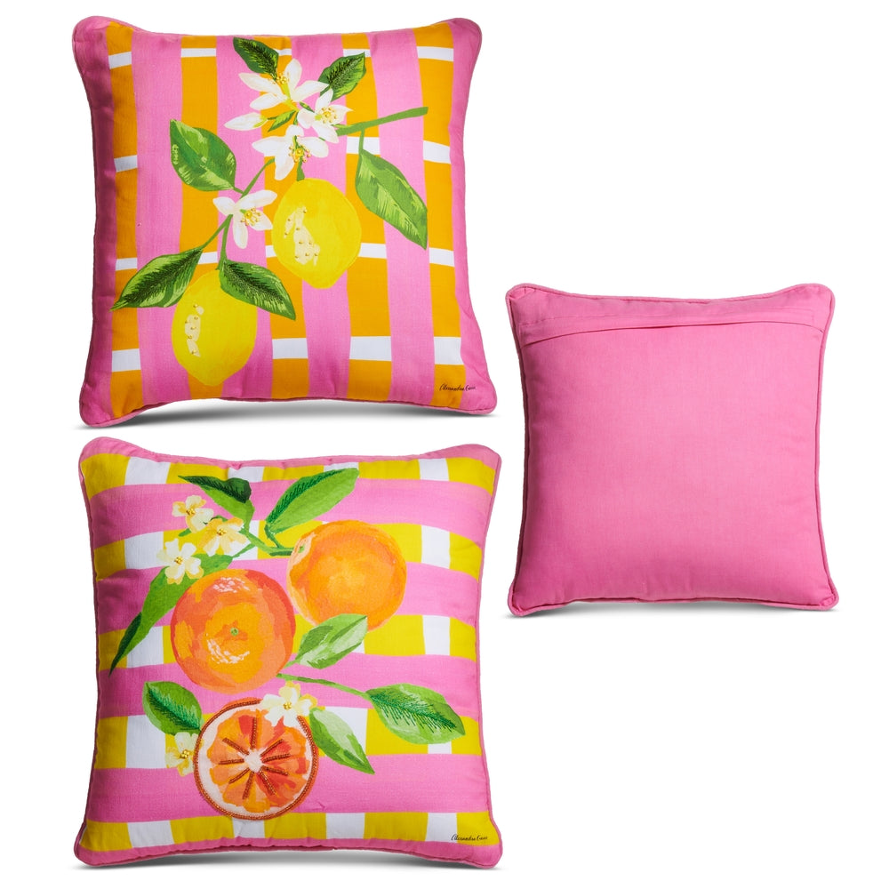 RAZ Imports 4656007 Citrus Weave Pillow - 18"